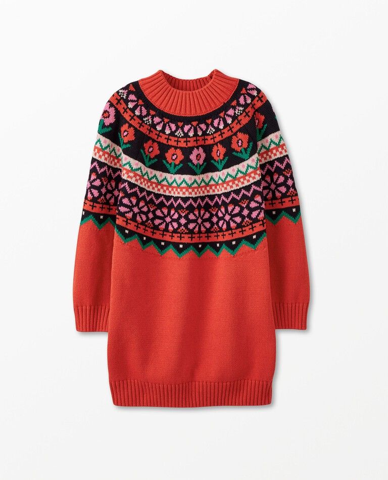 Holiday Fair Isle Sweater Dress | Hanna Andersson