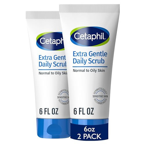 Cetaphil Exfoliating Face Wash, Extra Gentle Daily Face Scrub, Gently Exfoliates & Cleanses, For All Skin Types, Non-Irritating & Hypoallergenic, Suitable For Sensitive Skin, 6 Fl Oz, Pack of 2 | Amazon (US)