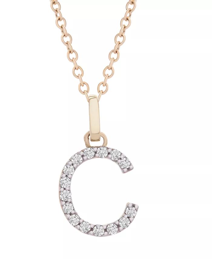 Macy's
          
        
  
      
          Diamond Initial Pendant Necklace (1/10 ct. t.w.) i... | Macy's