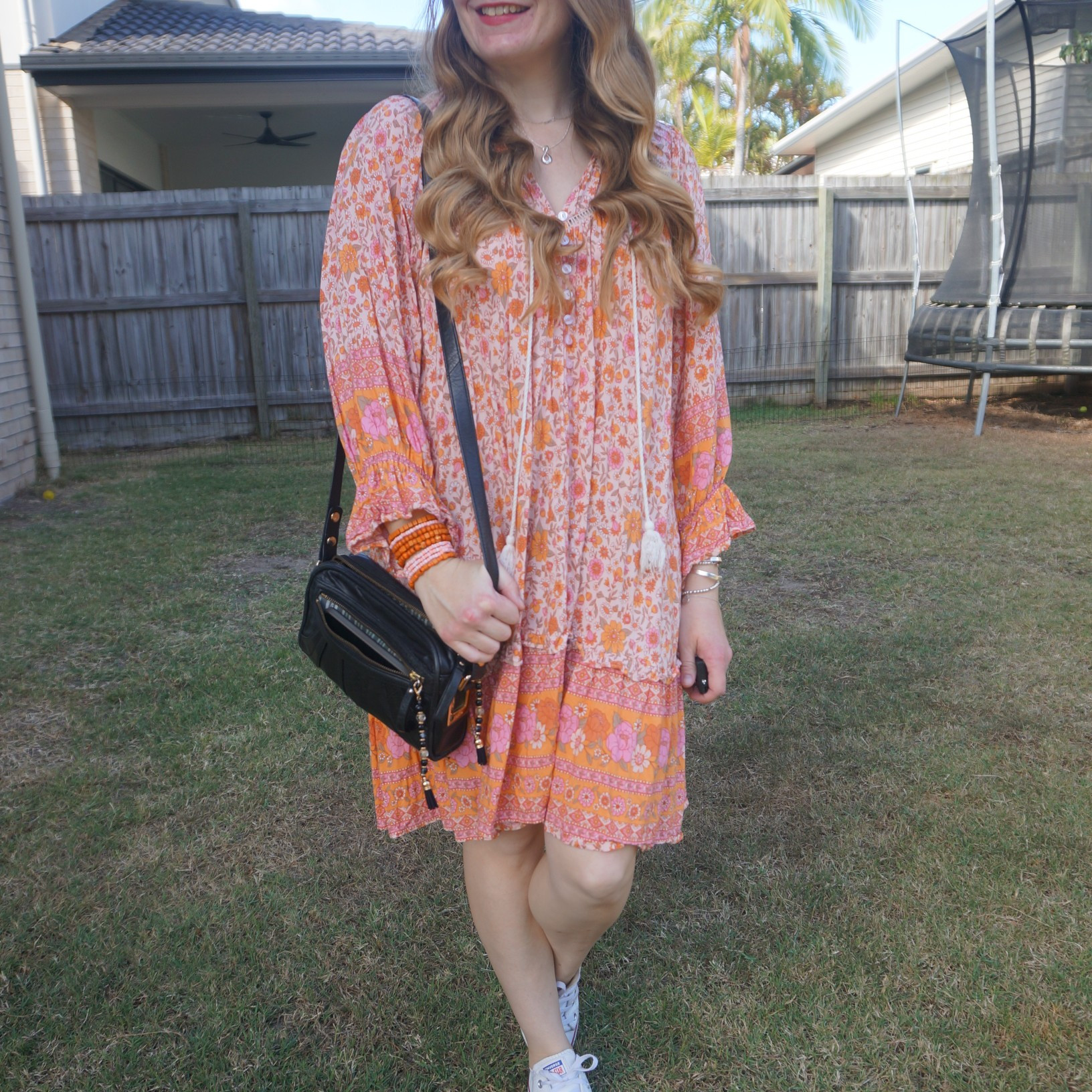 Jaase floral mini dress with Converse and recently thrifted Mimco patchwork crossbody bag 🧡

#LTKaustralia #LTKdresses #LTKbag