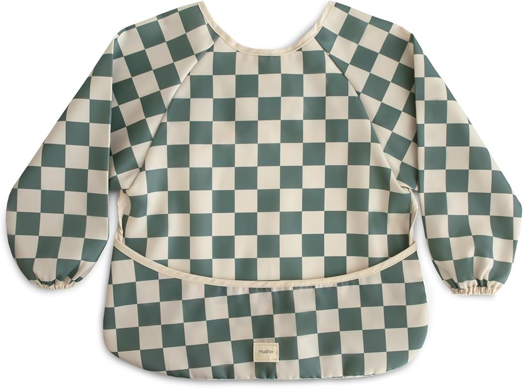 mushie Long Sleeve Baby Bib | Mess Free & Waterproof Fabric for Toddlers | Adjustable Fit for Age... | Amazon (US)