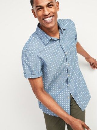 Built-In Flex Patterned Everyday Short-Sleeve Shirt for Men | Old Navy (US)