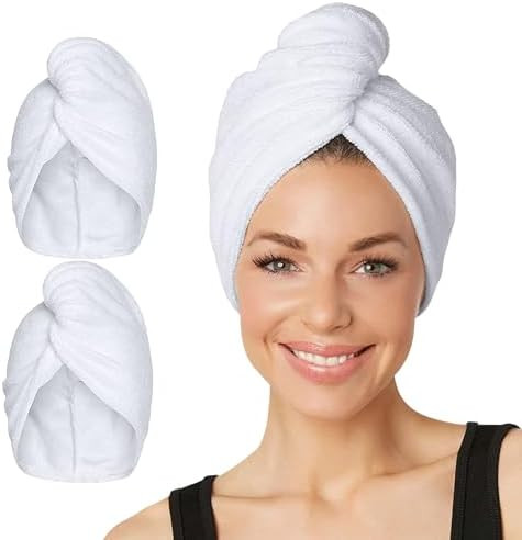 Turbie Twist 2-Pack Microfiber Hair Towel for Beauty, Travel, Gifting - Hair Wrap Turban for Stra... | Amazon (US)