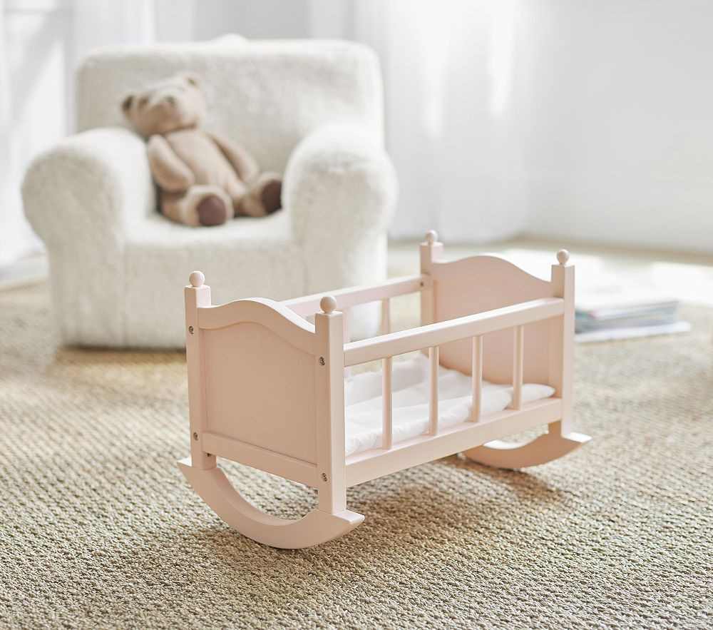 Wooden Doll Cradle, Blush | Pottery Barn Kids