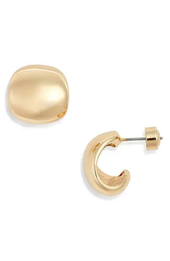 Nordstrom Small Puffy Tapered Hoop Earrings in Gold at Nordstrom Rack | Nordstrom Rack
