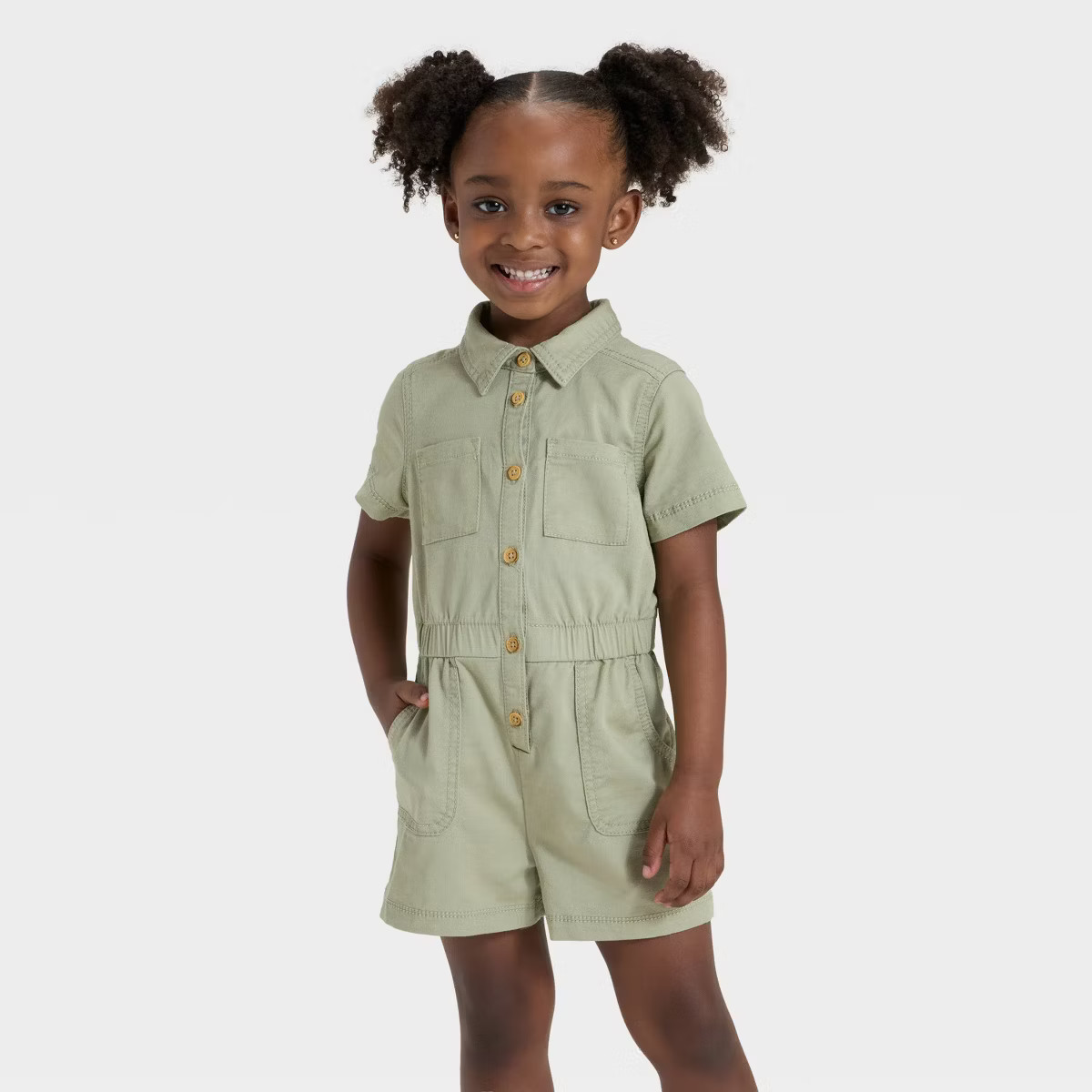 Toddler Girls' Utility Romper - Cat & Jack™ | Target