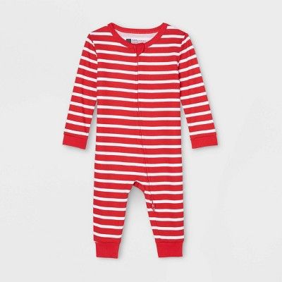 Baby Striped 100% Cotton Matching Family Pajamas Union Suit - Red | Target