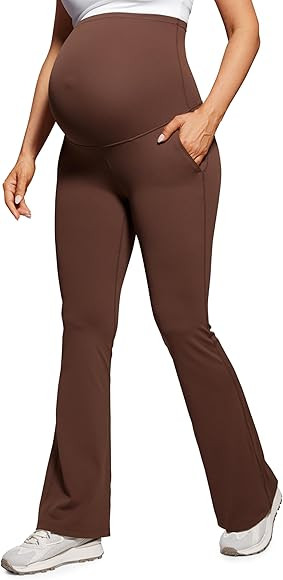 CRZ YOGA Women Butterluxe Maternity Flare Leggings with Pockets 31" - Workout Active Yoga Pregnan... | Amazon (US)