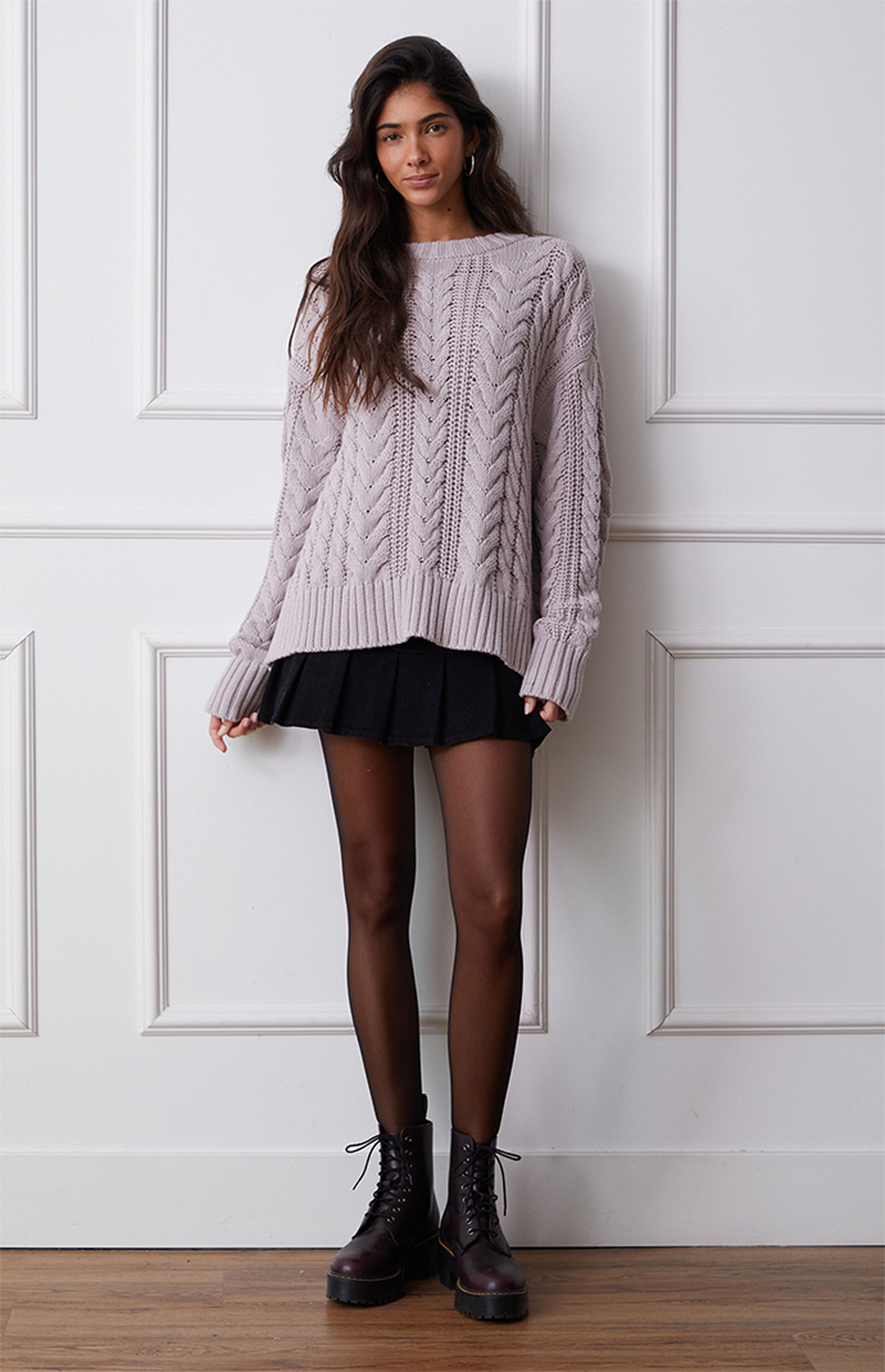 LA Hearts Rory Cable Knit Oversized Sweater | PacSun