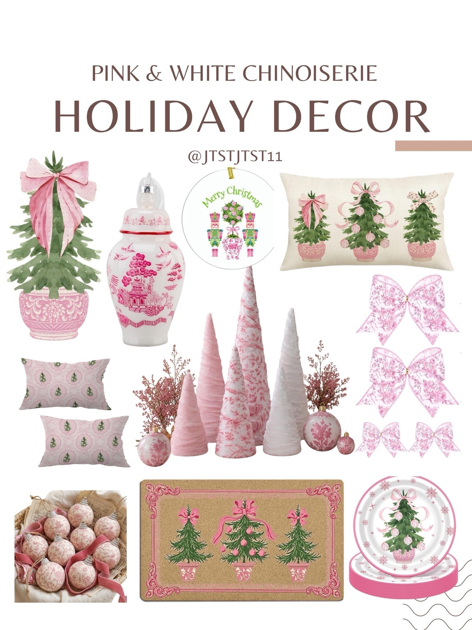 Sharing pink and white chinoiserie holiday decor that will make great gifts too! #LTKHome #LTKSeasonal