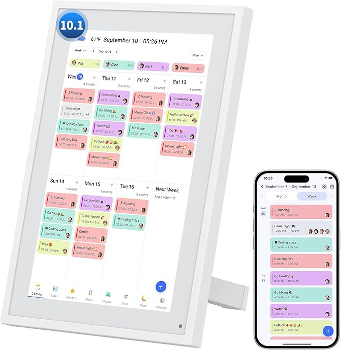 Calendar Digital 10.1 Inch, Digital Frame Combined Smart Touch Screen Electronic Wall Planner Fam... | Amazon (US)