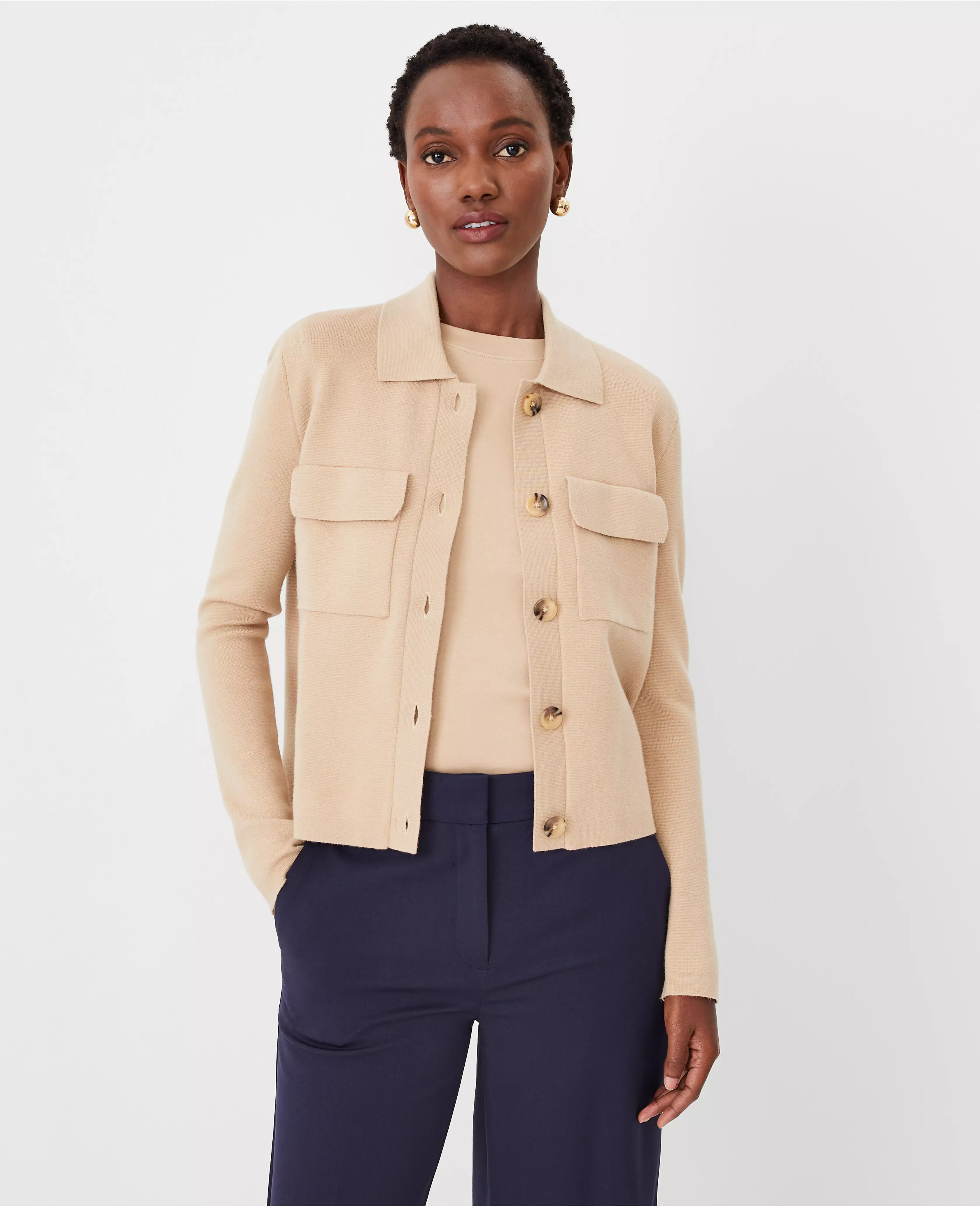Petite Collared Cardigan | Ann Taylor (US)