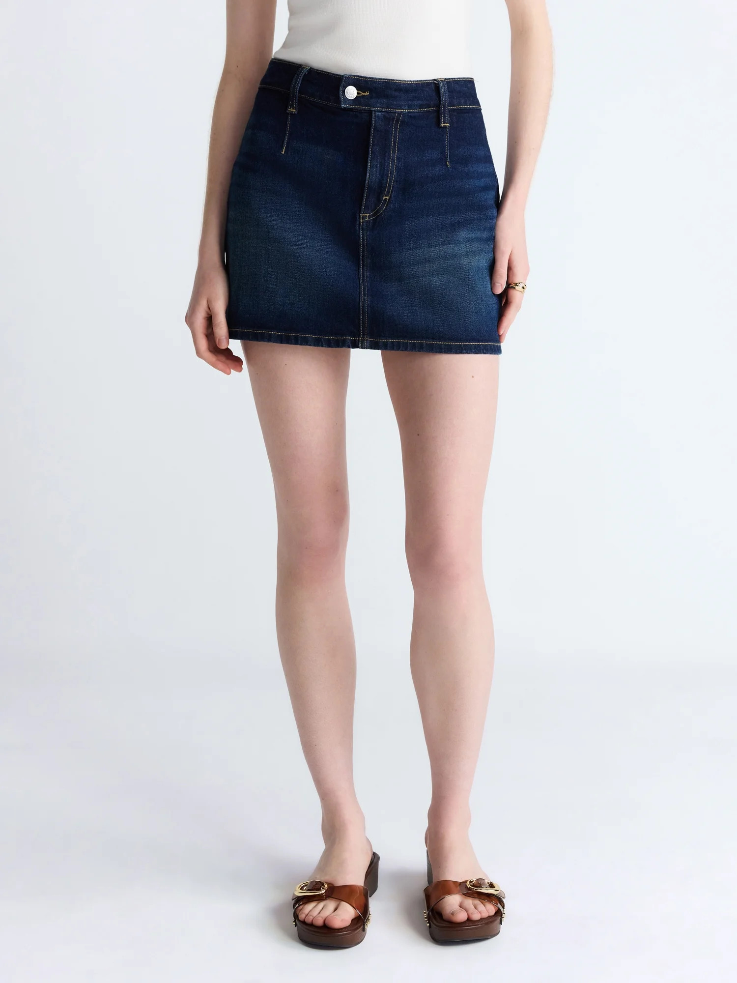 Scoop Women's Denim Skort, Sizes 0-18 - Walmart.com | Walmart (US)