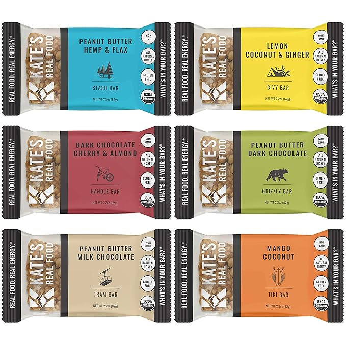 Kate’s Real Food Organic Energy Bars, Non-GMO, All-Natural Ingredients, Gluten-Free and Soy-Fre... | Amazon (US)