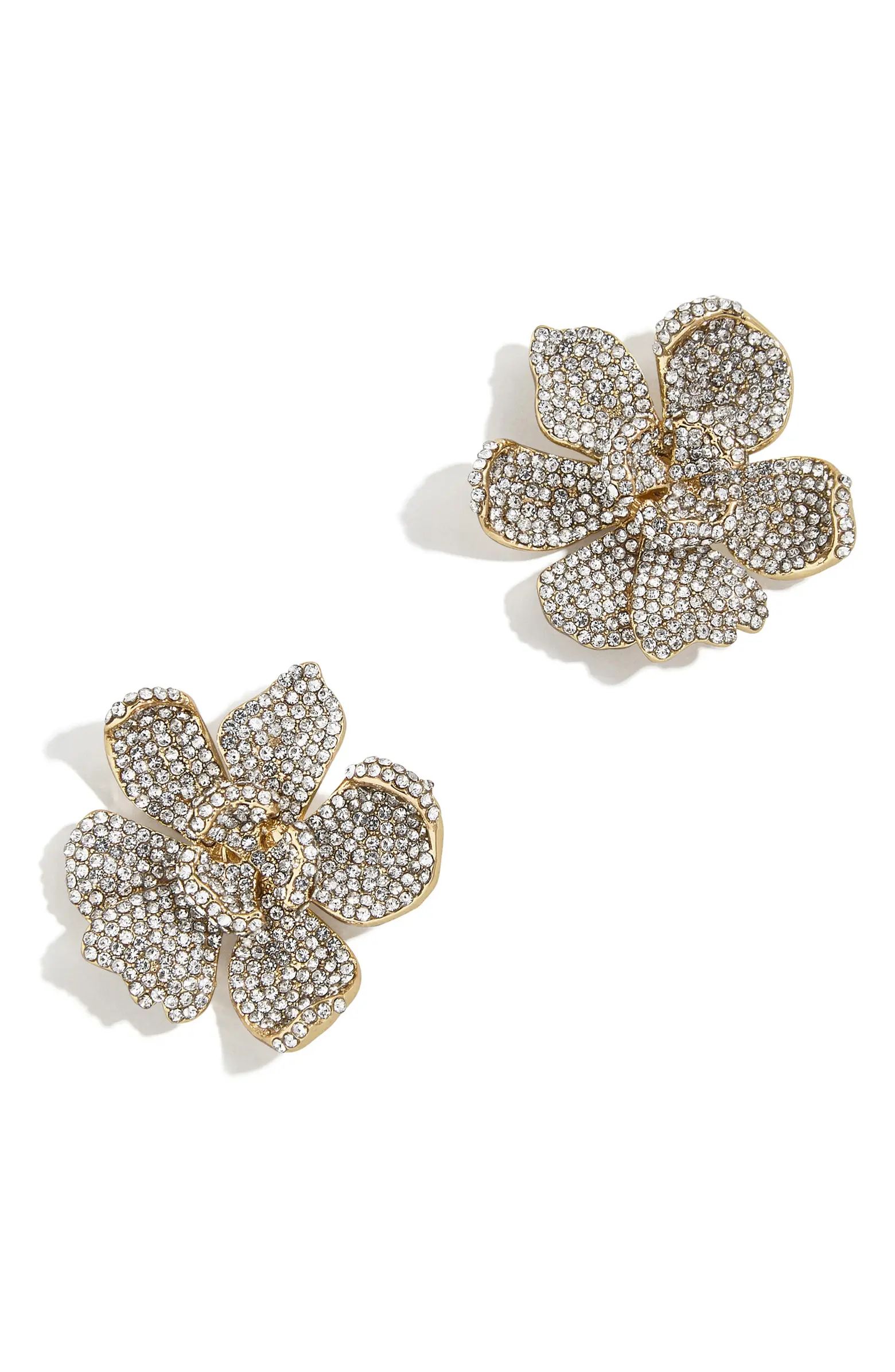 BaubleBar Pavé Crystal Flower Stud Earrings | Nordstrom | Nordstrom