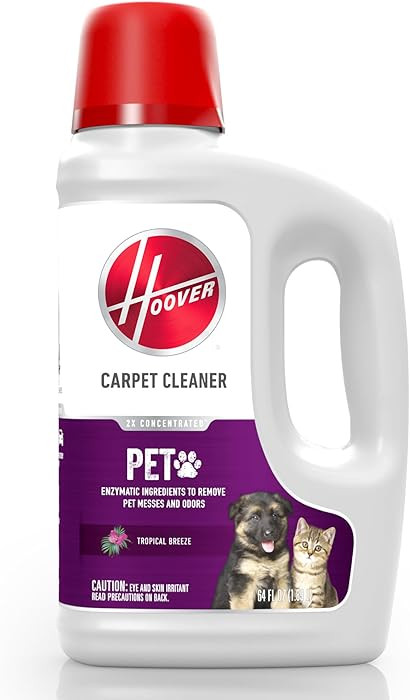 Hoover Pet Carpet Cleaner Solution, 64 oz., Tropical Breeze Scent, Deep Cleaning Carpet Shampoo S... | Amazon (US)