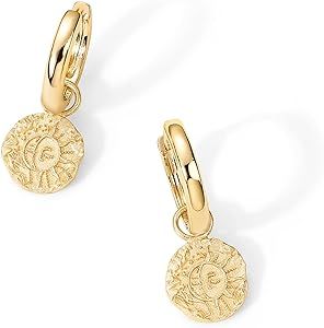 PAVOI 14K Gold Plated S925 Sterling Silver Post Lightweight Drop Dangle Huggie Hoop Earrings for ... | Amazon (US)