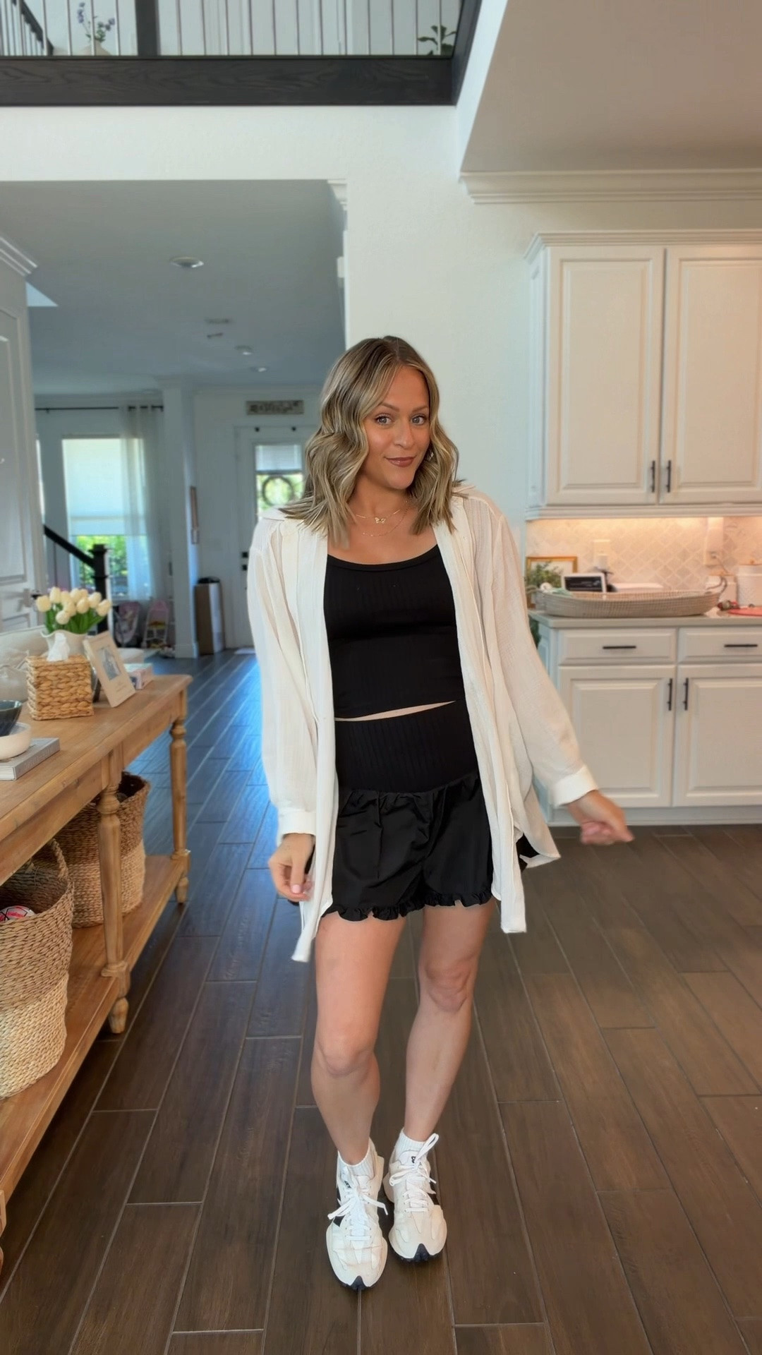 Wearing size medium in the tops and bottoms, could have done size small. Height 5’1 130lbs 

Oversized button down is size small already oversized!

#LTKBump #LTKActive #LTKootd