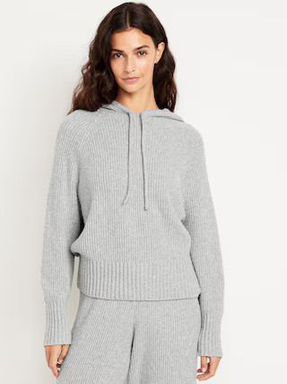 Bouclé Pullover Hoodie Sweater | Old Navy (US)