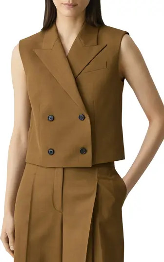 Theory Double Breasted Crop Vest | Nordstrom | Nordstrom