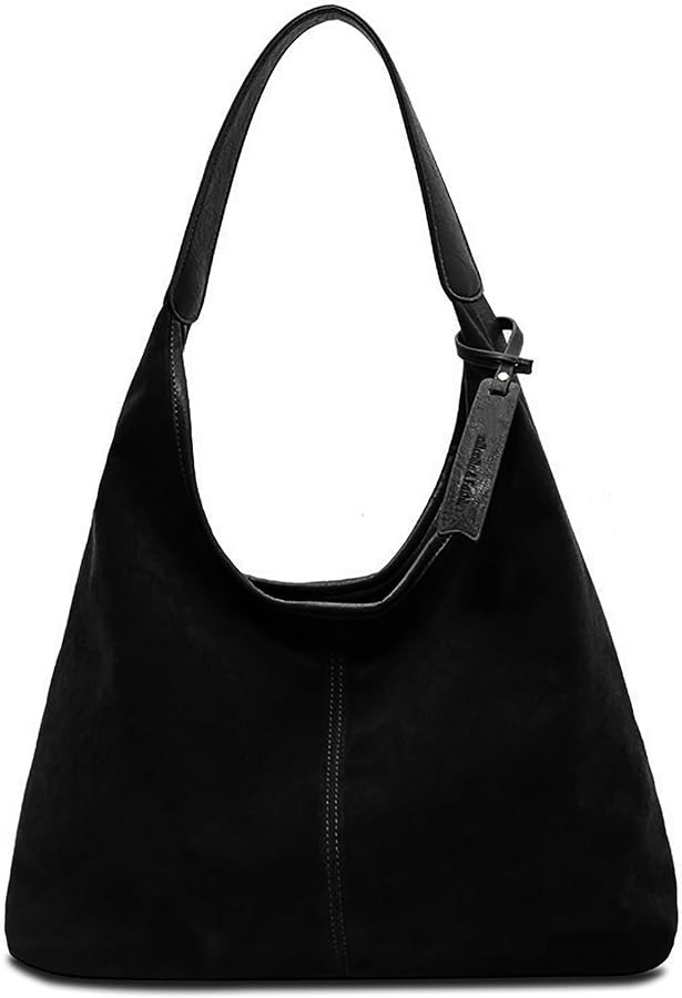 Leather Hobo Bags for Women Brown Purses Suede Purse Slouchy Tote Bag Suede Tote Bag Fall Winter ... | Amazon (US)