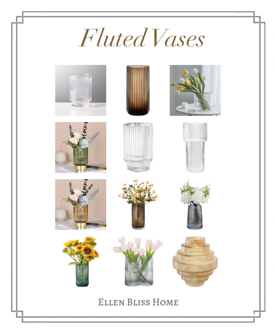 Dina Fluted Glass Vase