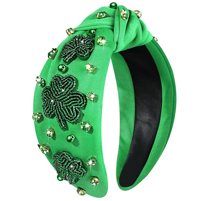 mokkia St.Patrick’s Day Headband Accessories Outfits for Women Green IRISH Lucky Shamrock Headb... | Amazon (US)