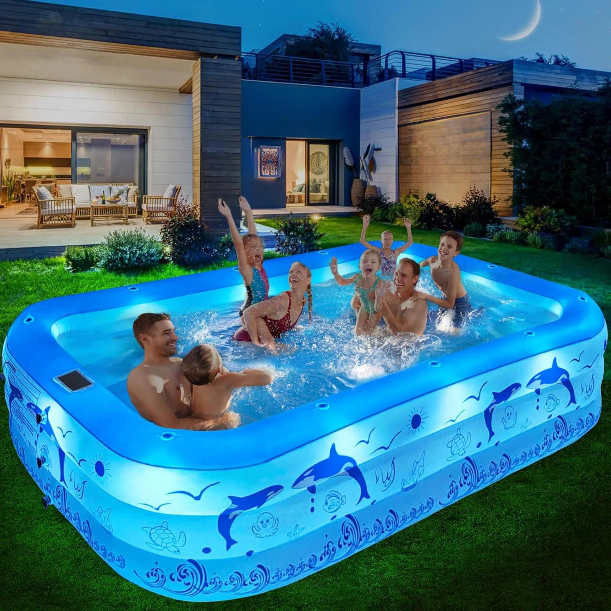 Textiles Hub 2 ft x 8.8 ft x 5.4 ft Vinyl Inflatable Pool | Wayfair | Wayfair North America