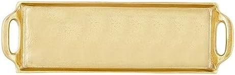 Santa Barbara Design Studio Serving Tray With Handles Rectangular Aluminum Platter, Large, Gold | Amazon (US)