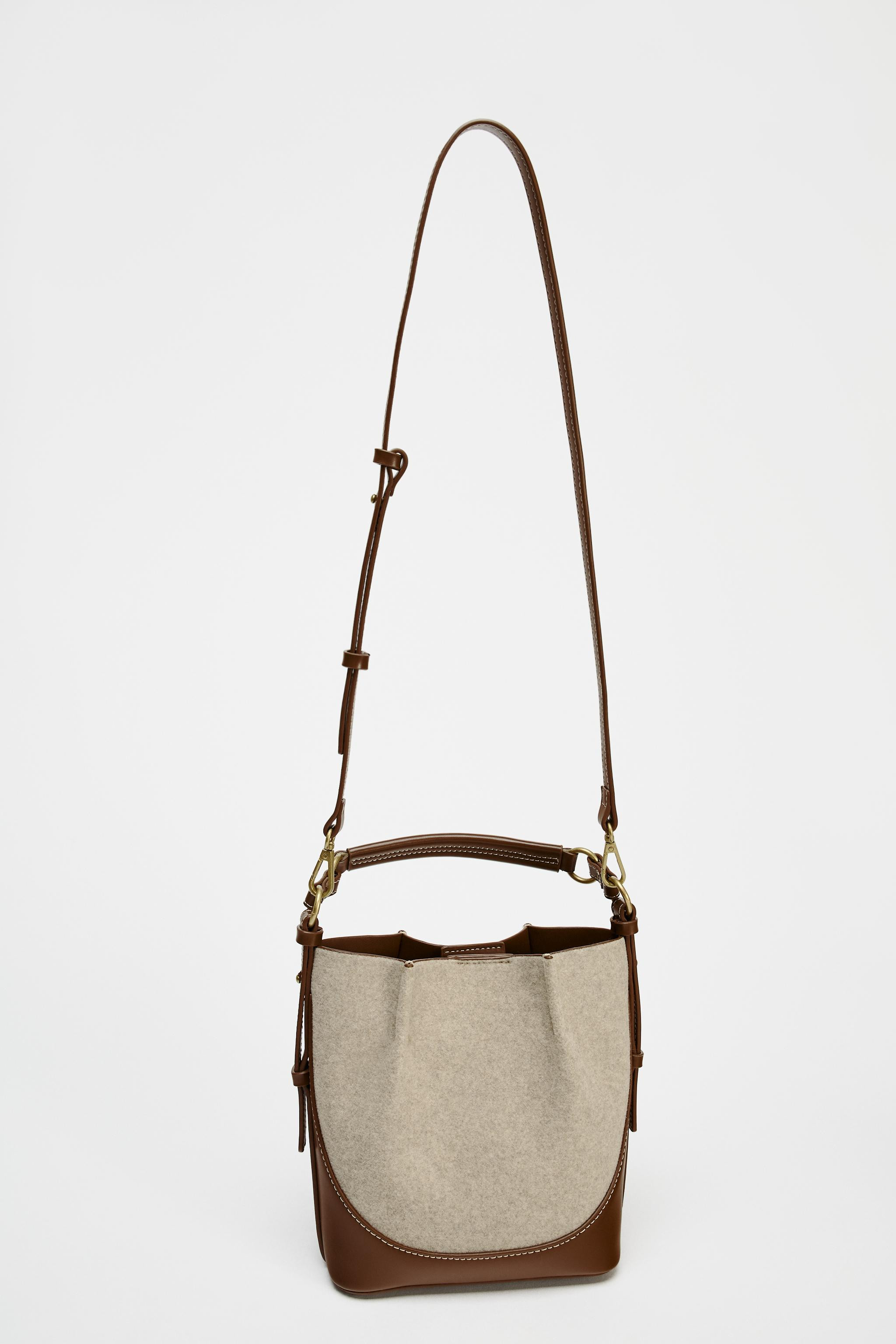 TOPSTITCHED BUCKET BAG | Zara US