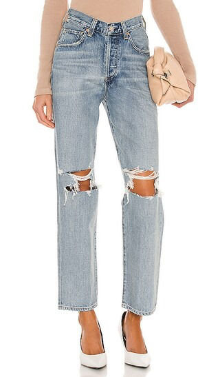 Ellee V Front Wide Leg in Elodie Destruction | Revolve Clothing (Global)