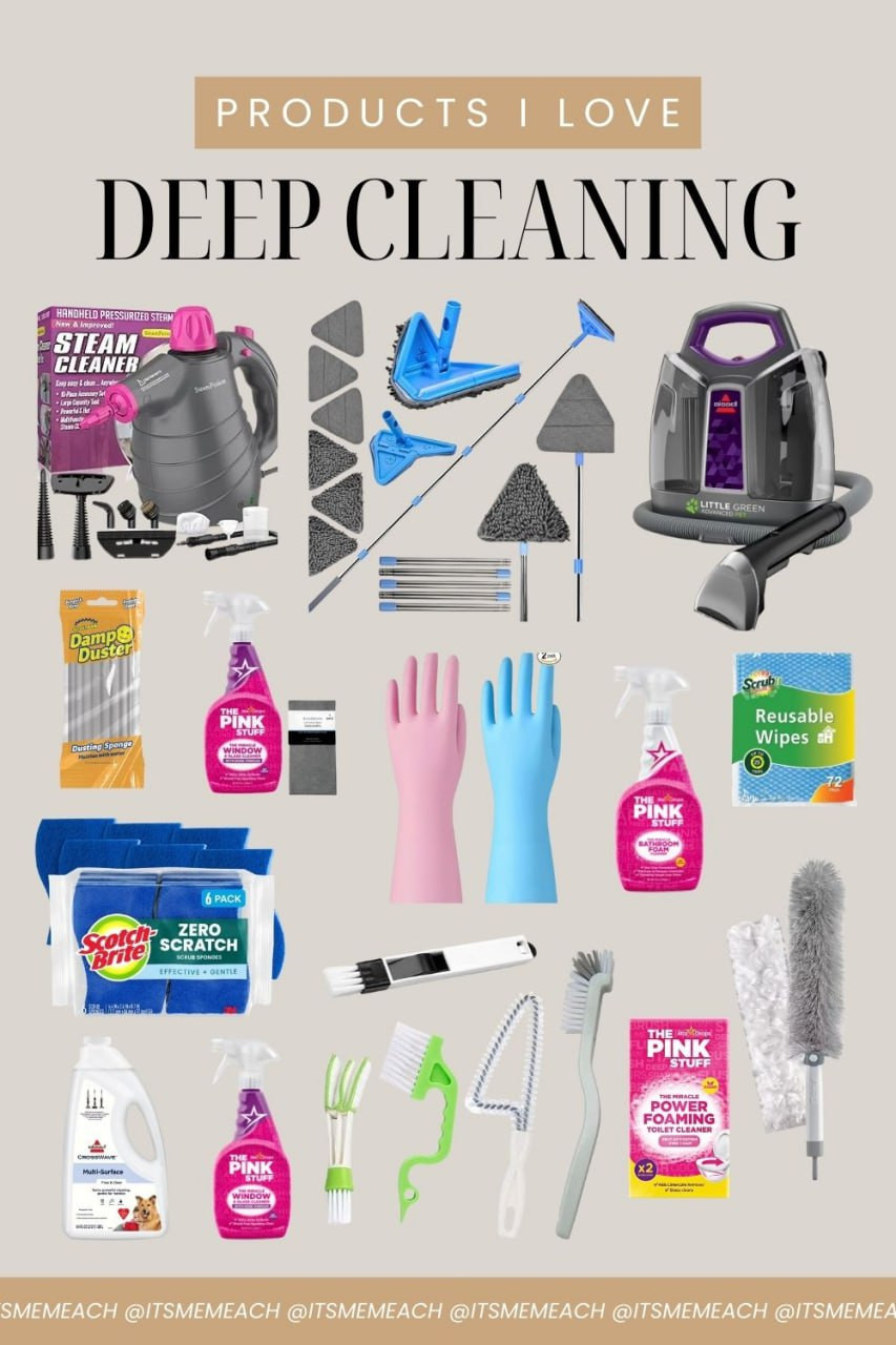These are my go-to deep cleaning tools when it’s time to really tackle the house! From scrubbers to steam cleaners, these products make cleaning faster and way more effective. Perfect for spring cleaning, move-outs, or those reset weekends when you want everything feeling fresh again. 

 #LTKSeasonal #LTKHome #LTKFindsUnder100