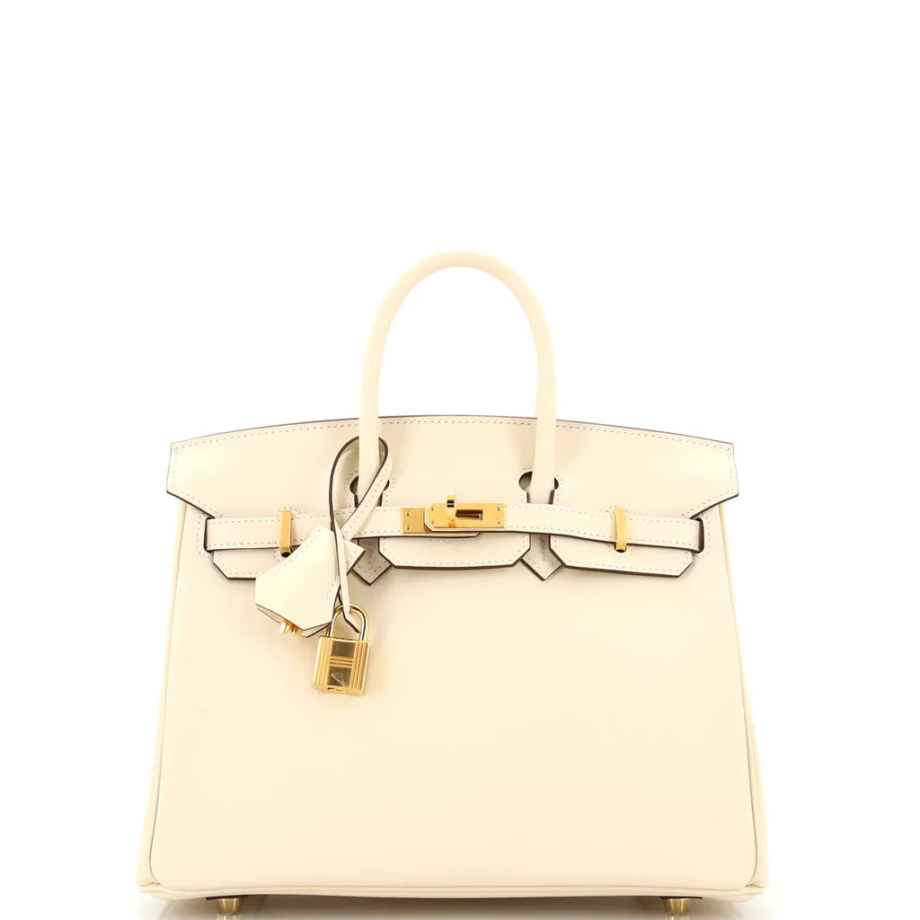 Birkin Handbag Light Swift with Gold Hardware 25 | Rebag