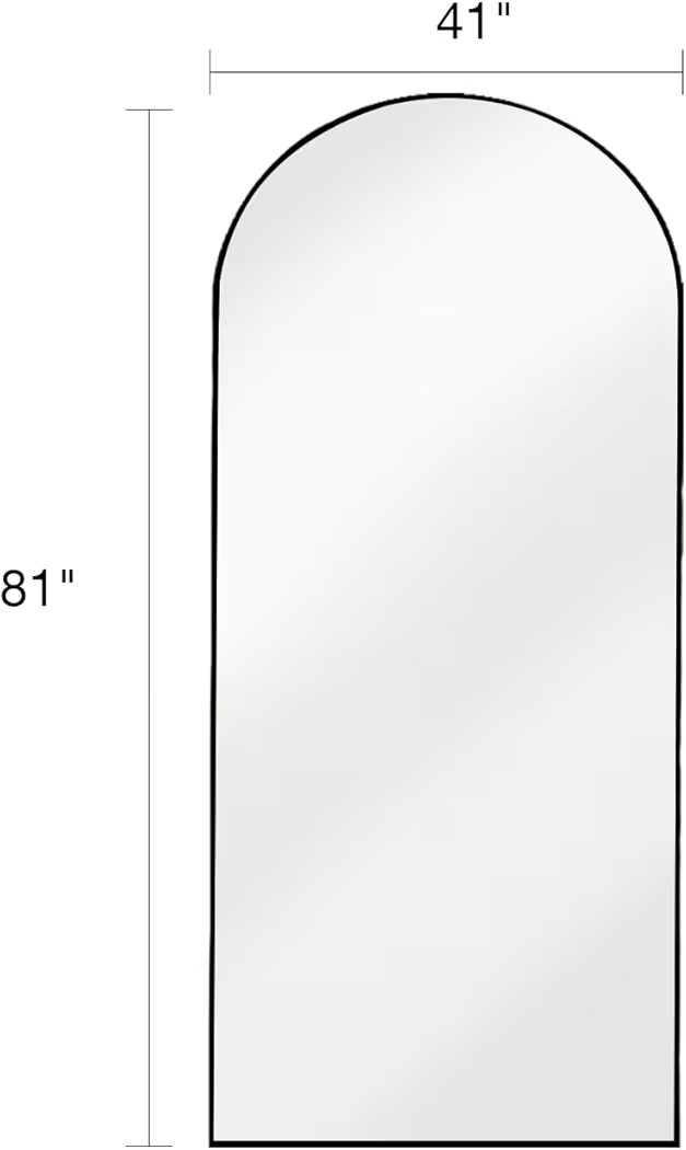 Full Length Mirror with Stand, 41"x81" Floor Mirror Freestanding, Arched Wall Mirror, Oversized, ... | Amazon (US)