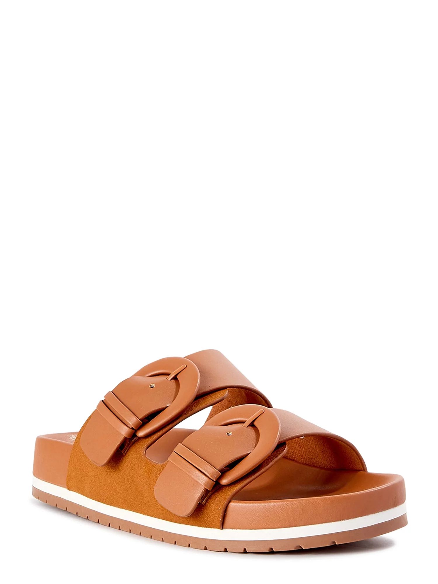 Time and Tru Women's Dressy Footbed Slide Sandals | Walmart (US)