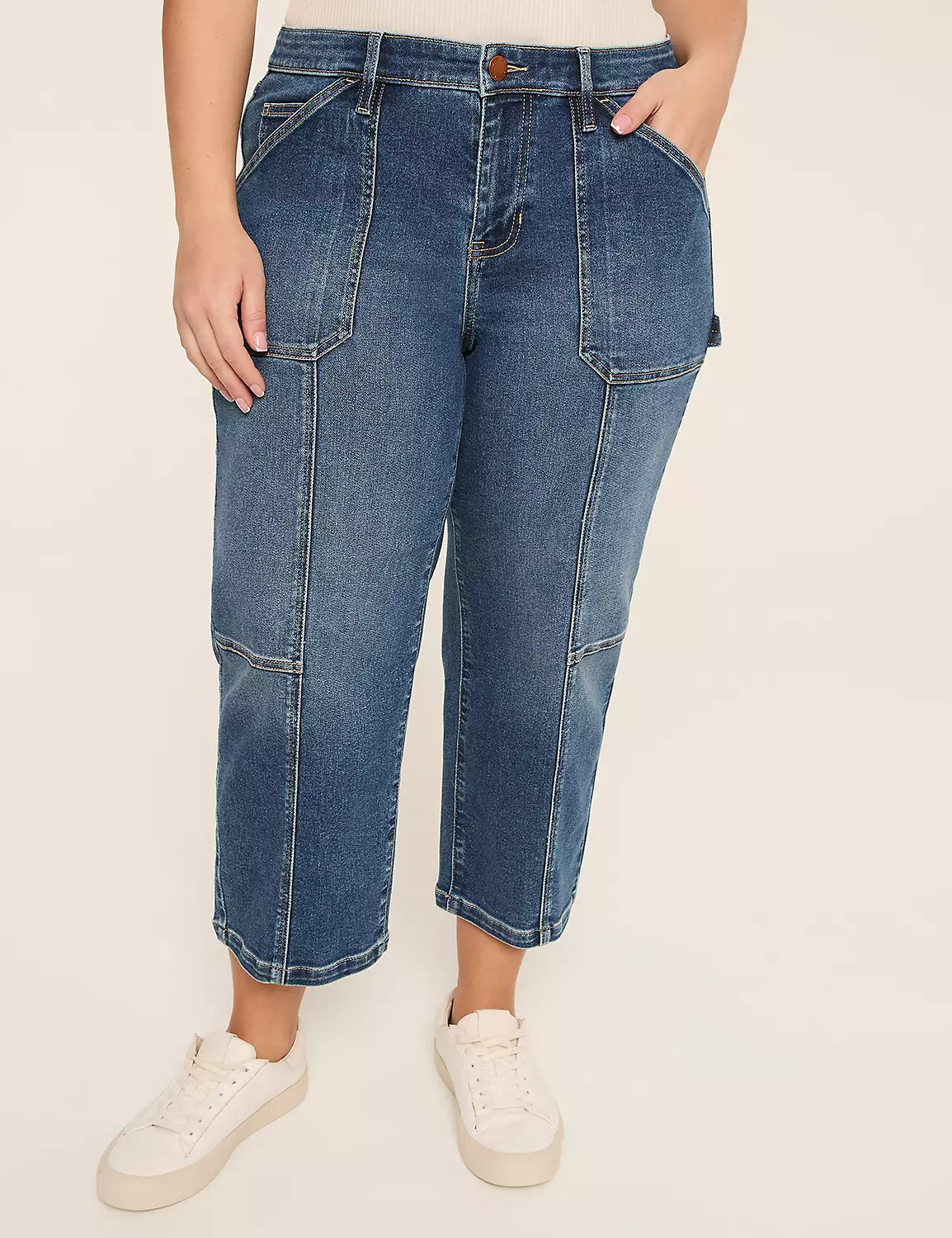 360 Flex Signature Fit Mid-Rise Straight Capri | Lane Bryant (US)