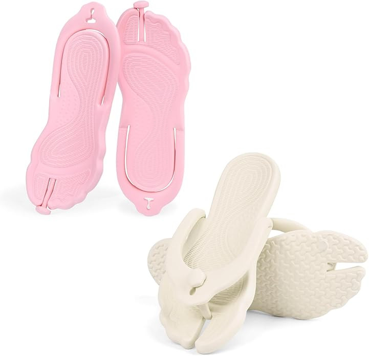 ZOORON Flip Flops for Women Men Travel Slippers Shower Shoes Foldable Bathroom Camp Beach Sandals... | Amazon (US)