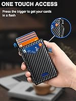 Wallet for Men RFID Wallet with 2 ID Windows & Money Clip, Slim Pop Up Card Holder for 10-12 Card... | Amazon (US)