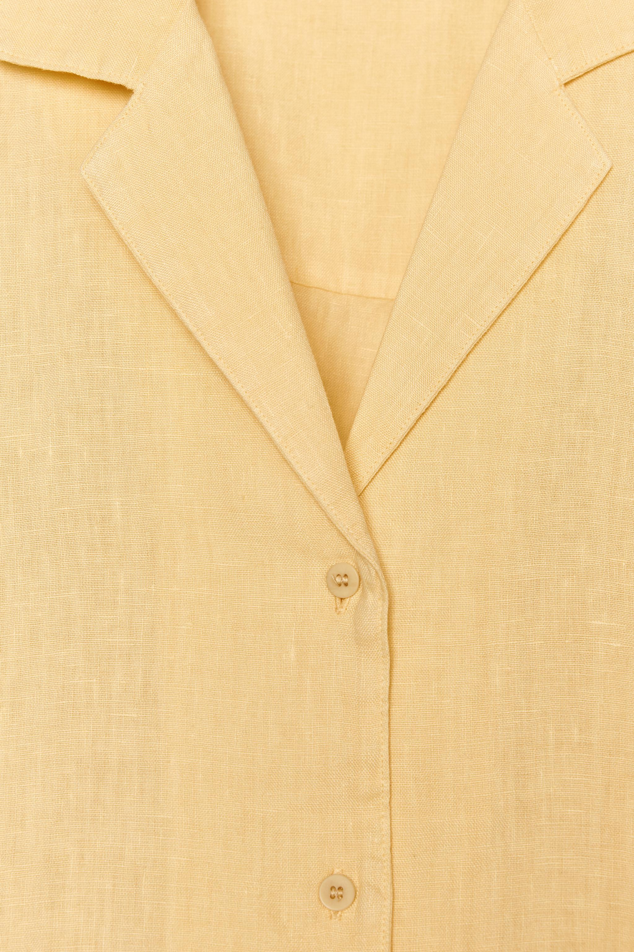 ZW COLLECTION 100% LINEN SHIRT | Zara UK