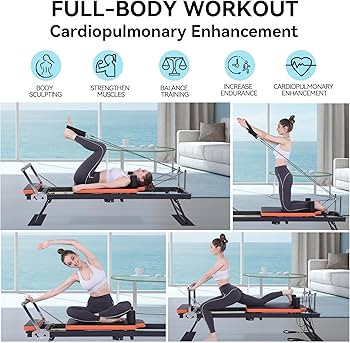 Pilates Reformer,Dpiolrcag Foldable Pilates Machine & Equipment for Home Use and Gym Workout, Sui... | Amazon (US)