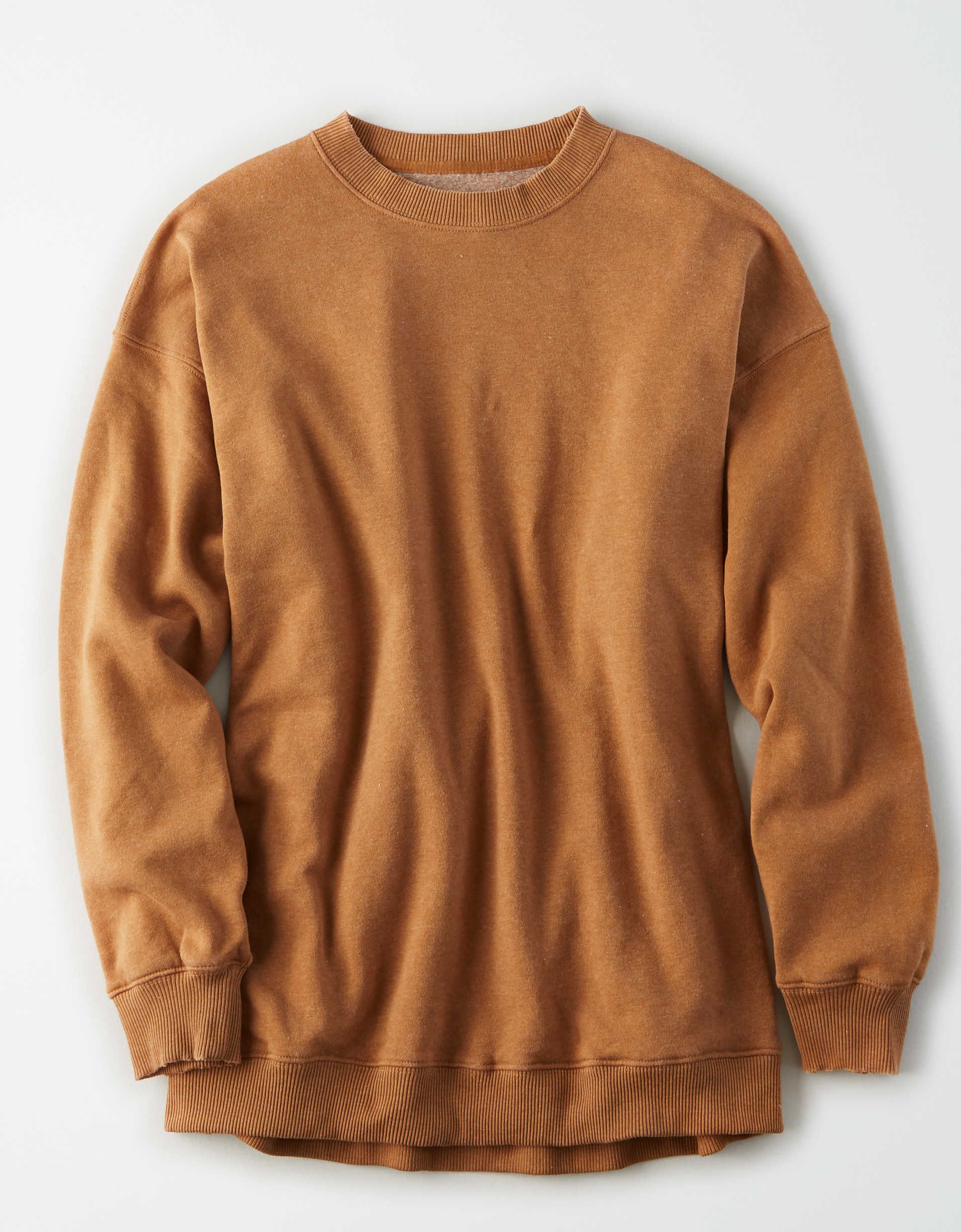 AE Fleece Oversized Vintage Crew Neck Sweatshirt | American Eagle Outfitters (US & CA)