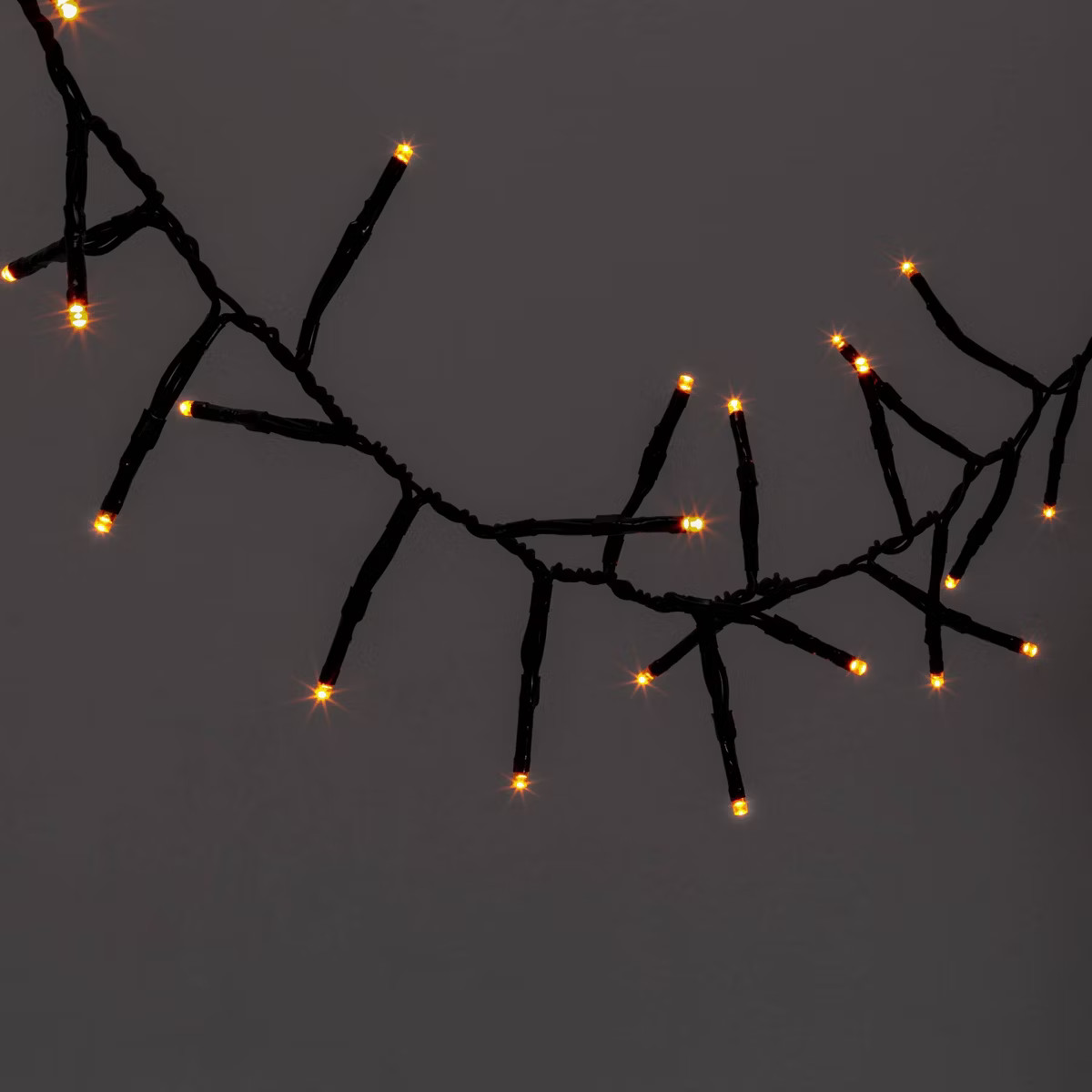 60ct LED Dewdrop Halloween Fairy String Lights Garland Orange - Hyde & EEK! Boutique™ | Target