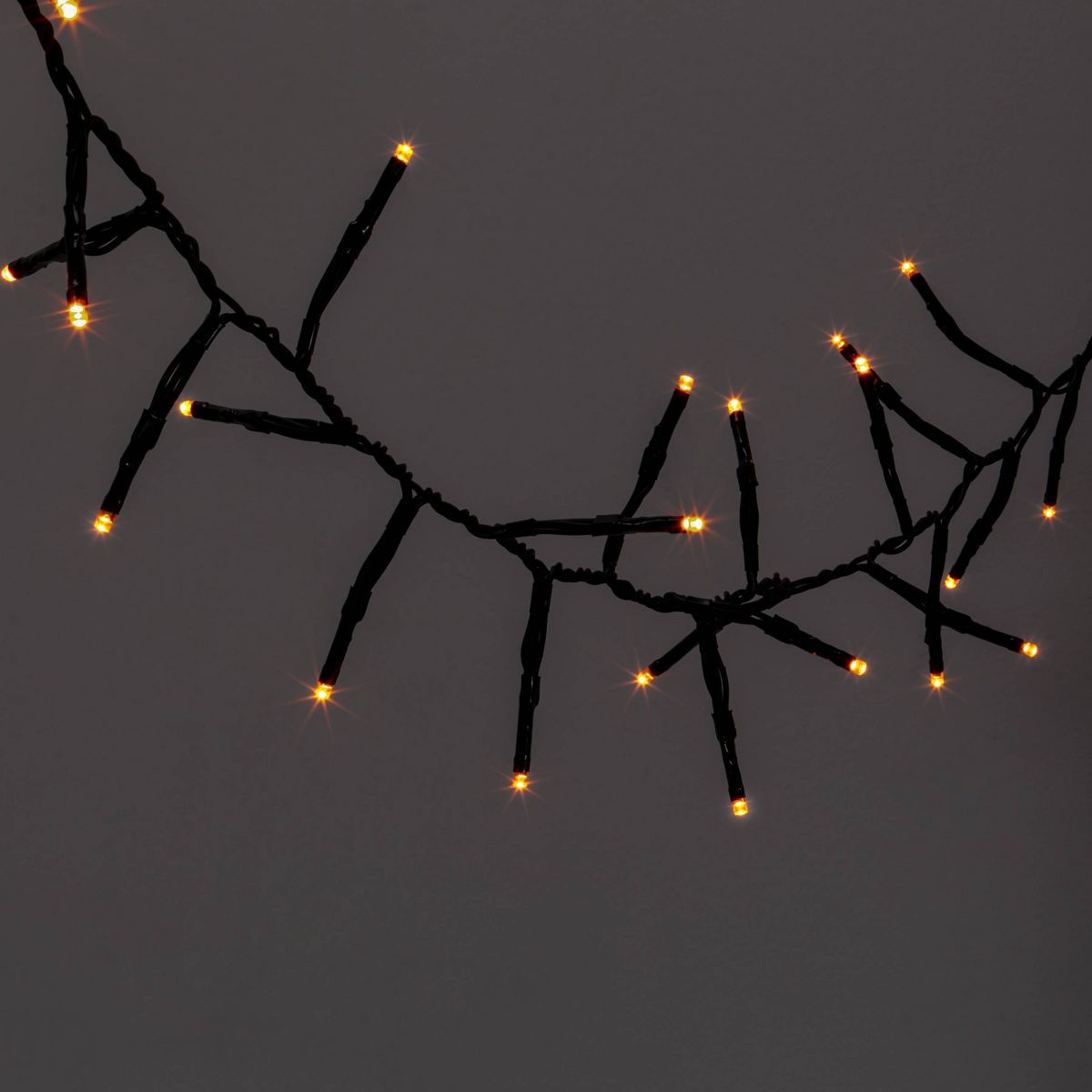 60ct LED Dewdrop Halloween Fairy String Lights Garland Orange - Hyde & EEK! Boutique™ | Target
