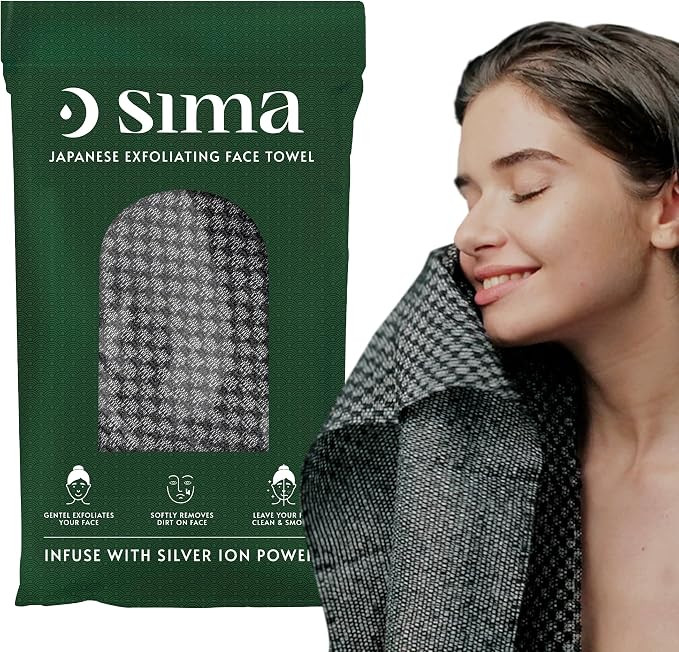 Exfoliating Washcloth Face & Body Scrub Towel - Japanese Exfoliating Towel with Hexagon Fibers, E... | Amazon (US)