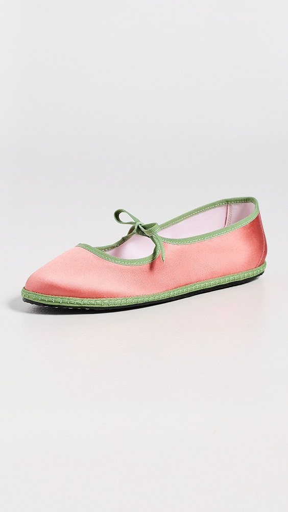 Brigitte Silk Mary Jane Flats | Shopbop