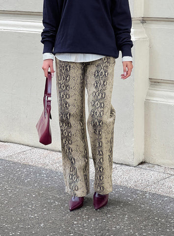 Serpentina Low Rise Straight Leg Jeans Snake | Princess Polly US