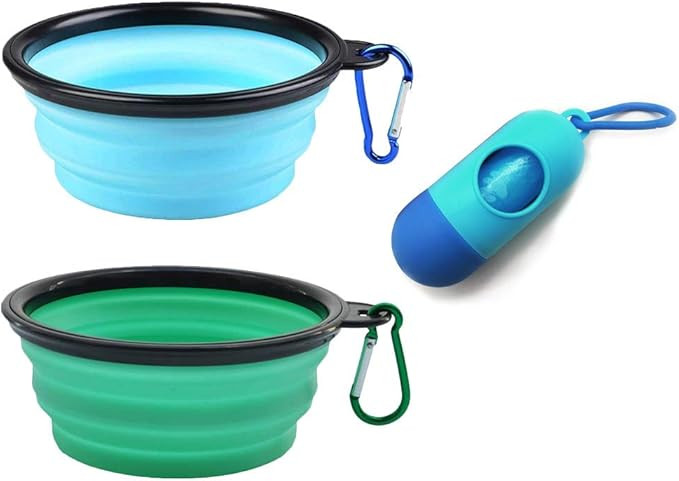 AGECASH A Collapsible Dog Bowl,Portable Travel Silicone Pet Bowl, Expandable for Dog/Cat Food Wat... | Amazon (US)