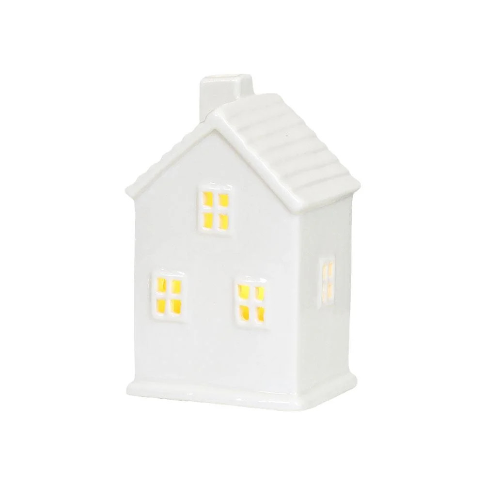 WSRRDRECVHi Ceramic Christmas Village Set LED Christmas Village Houses νυ фα чγ | Walmart (US)