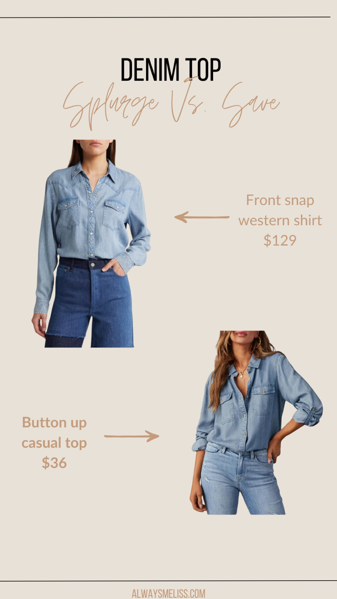 This Jean top could be worn so many different ways. Dressed up or down. Love them both. More budget friendly option linked here too!

Women’s Top
Denim 
Long Sleeve Top

#LTKSeasonal #LTKxNSale #LTKSaleAlert