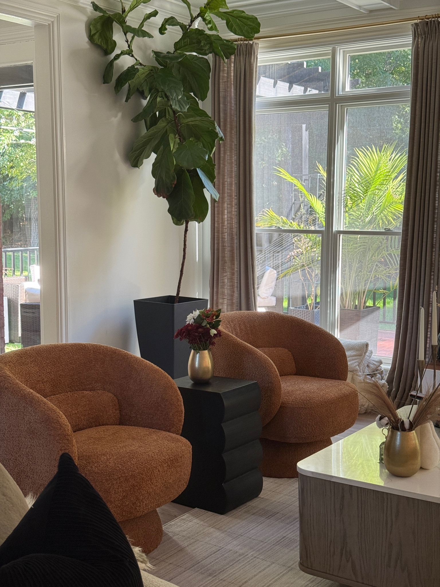 Love how these Wayfair barrel chairs warmed up our living room space. WAYDAy sales are coming! Price will probably drop even more! 

#LTKhome #LTKsalealert